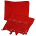 Designer Half Net Diamond Stole- Rose Red